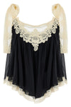 roselight cotton and silk blend top