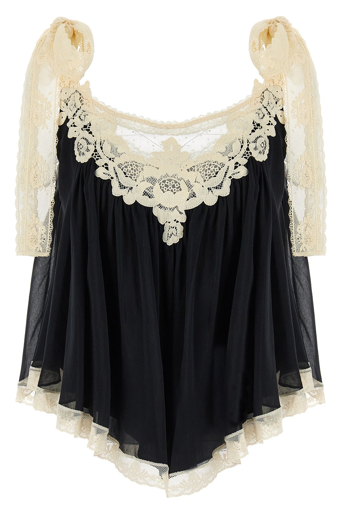 roselight cotton and silk blend top