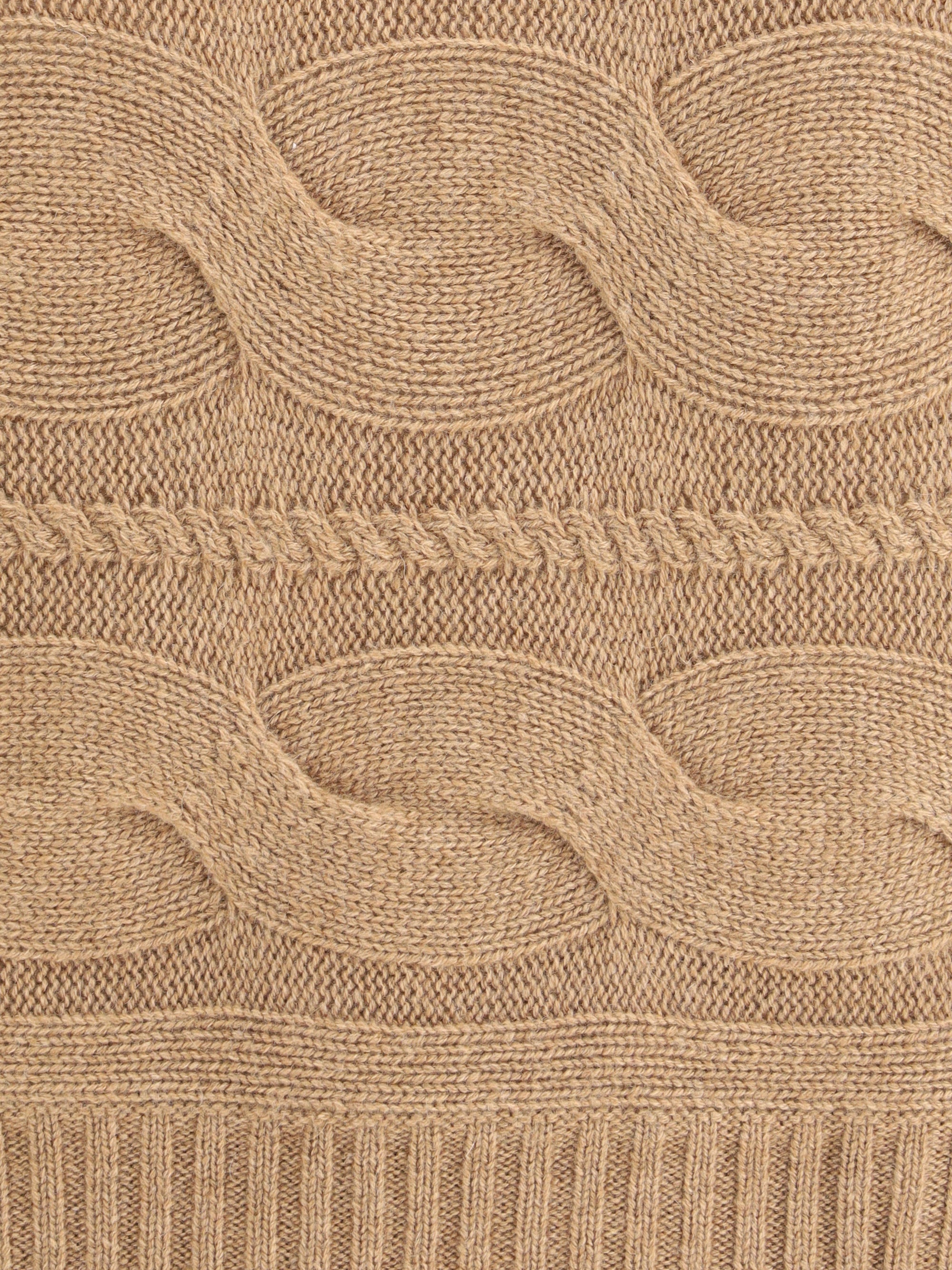 MAX MARA STUDIO L high-neck cable-knit sweater 