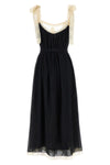 roselight long dress in cotton and silk blend