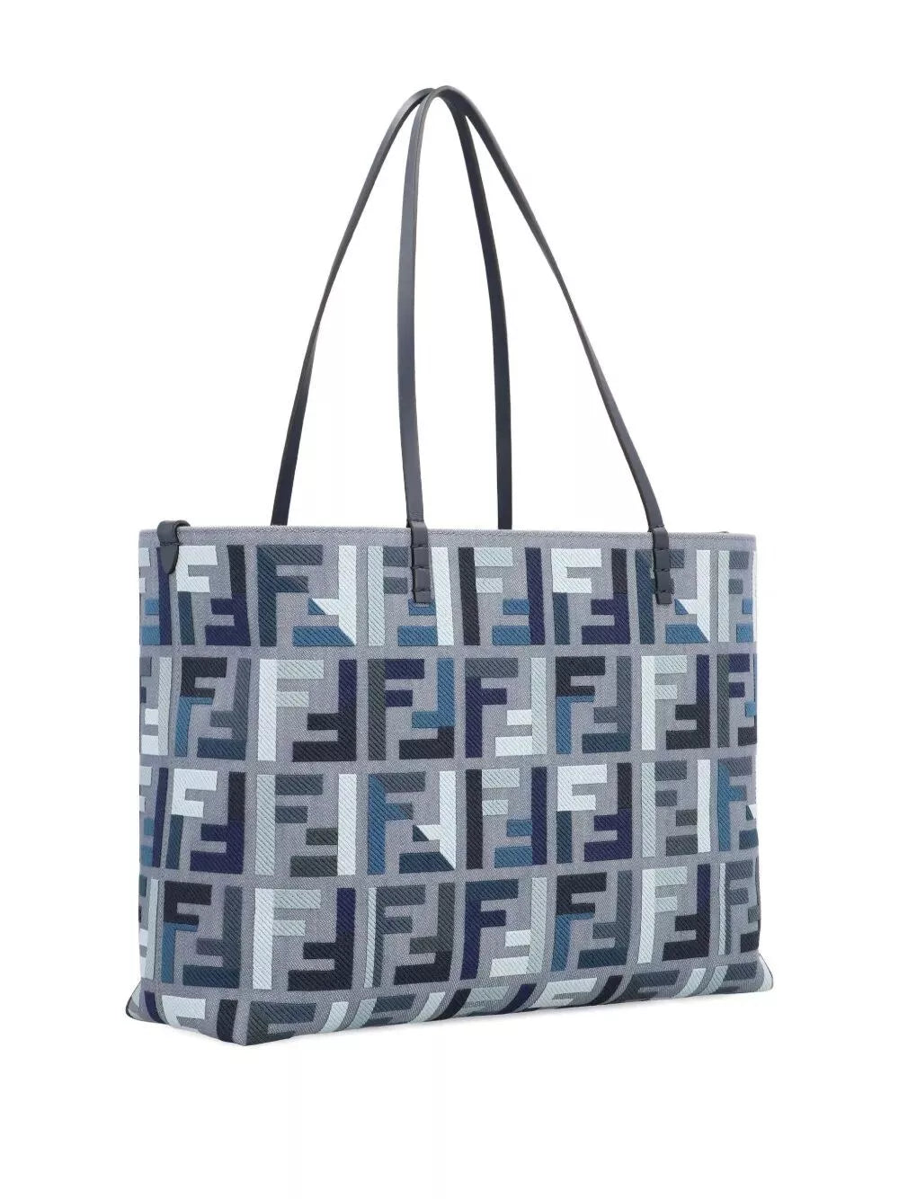 roll large canvas shopper with ff embroidery
