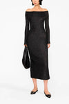 mariasole lurex wool blend dress
