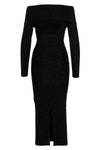 mariasole lurex wool blend dress