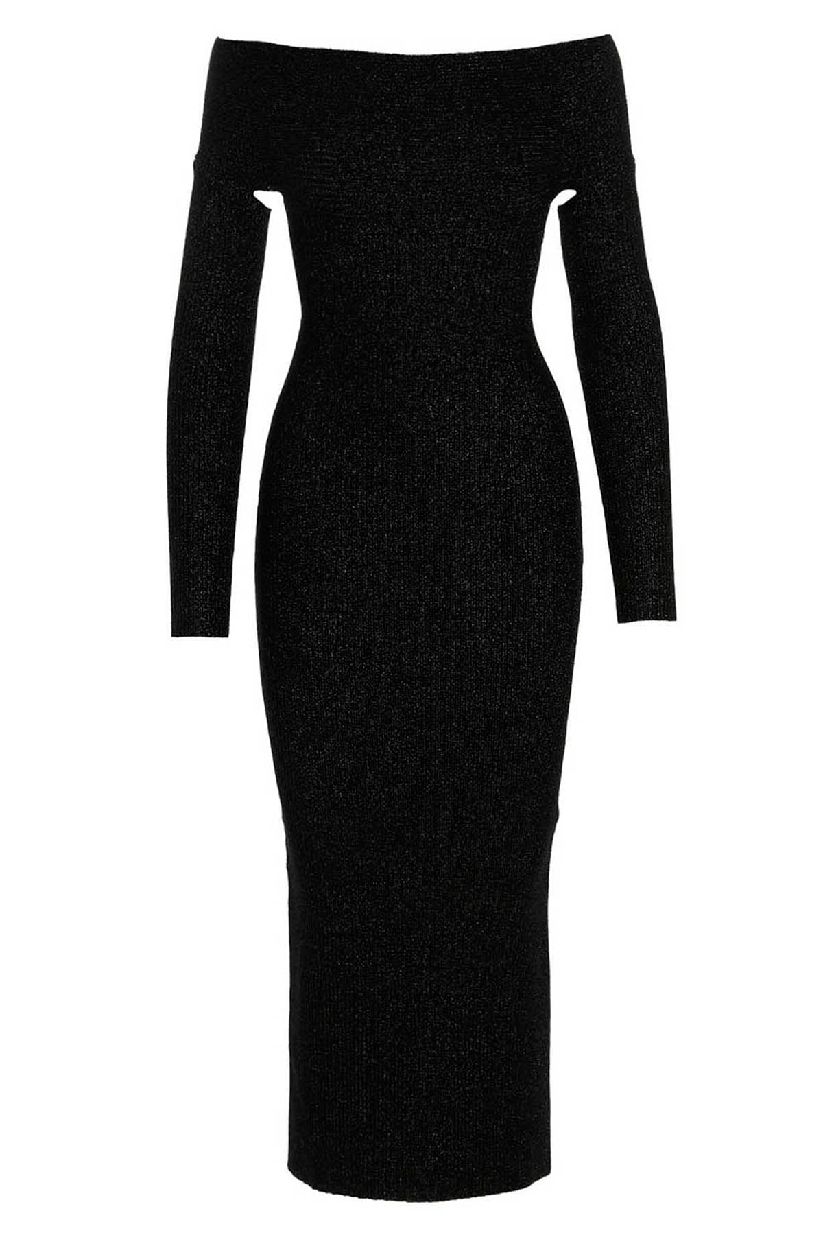 mariasole lurex wool blend dress