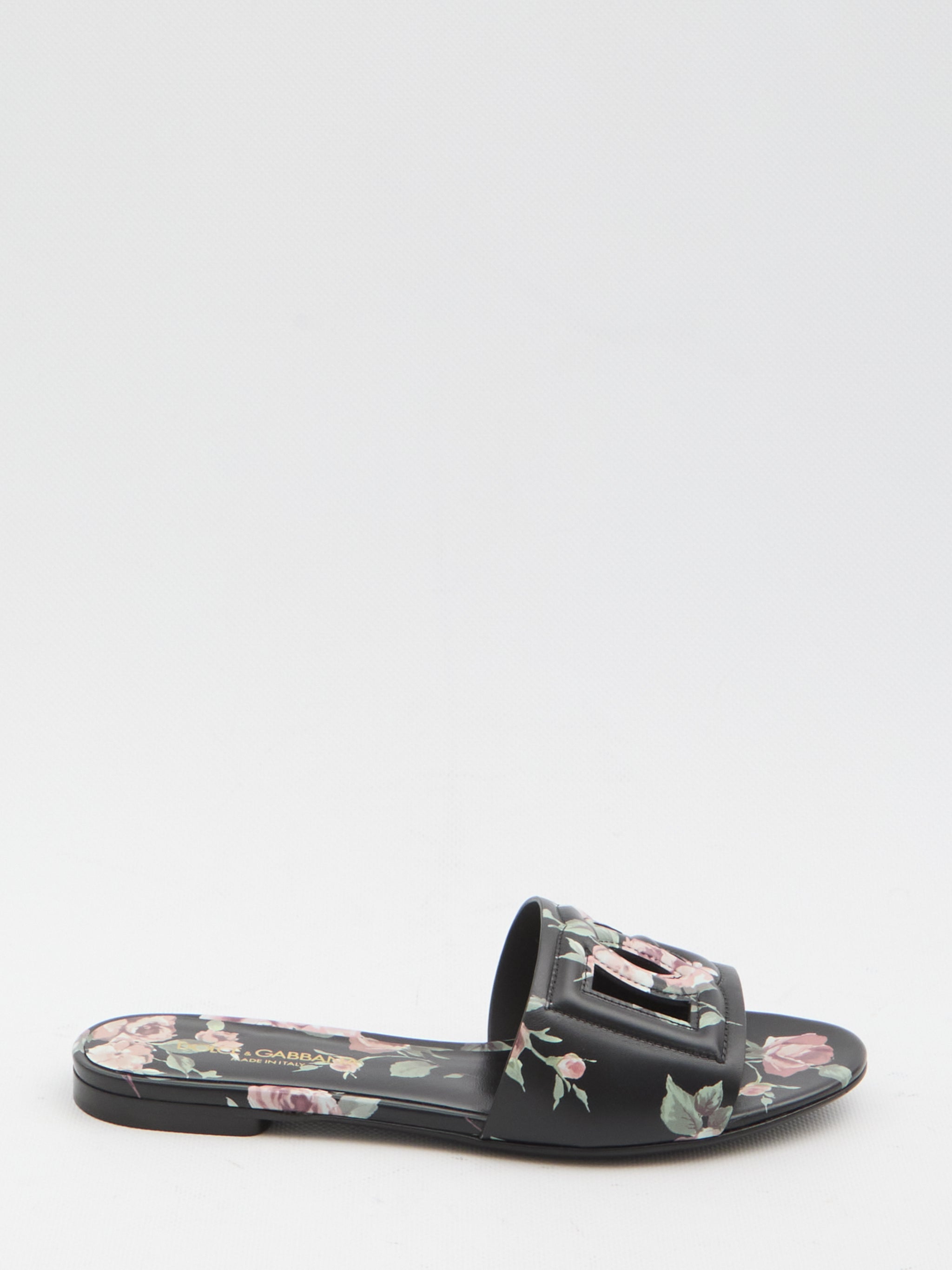 floral beachwear slides