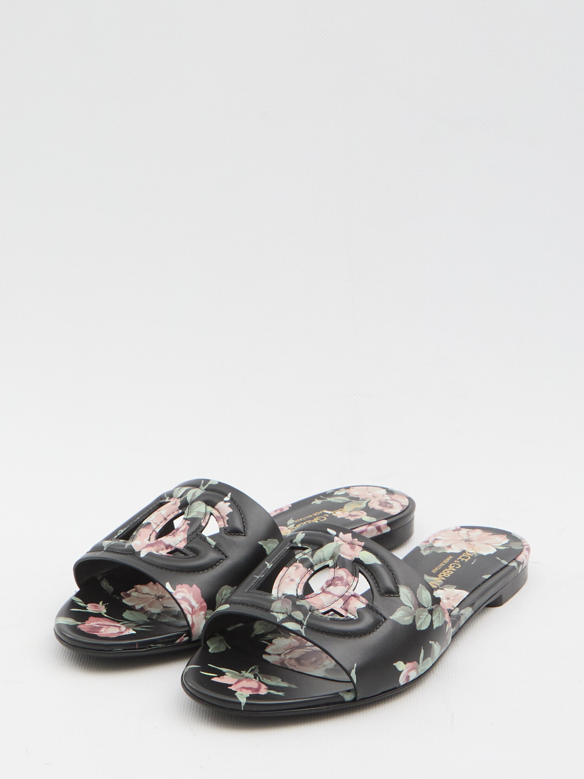 floral beachwear slides