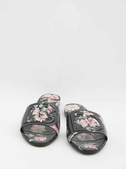 DOLCE&amp;GABBANA 36 floral beachwear slides