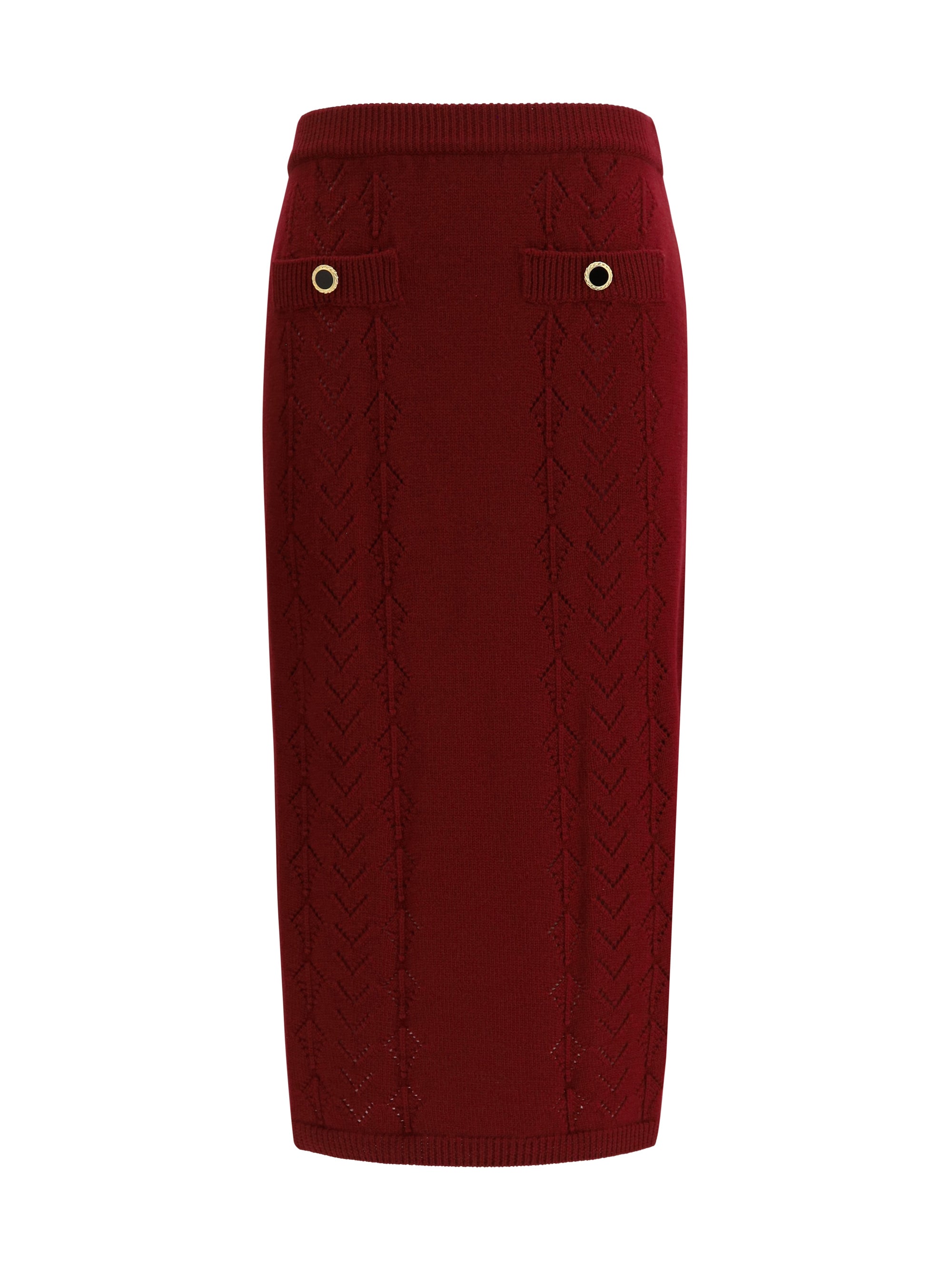 merino wool midi skirt