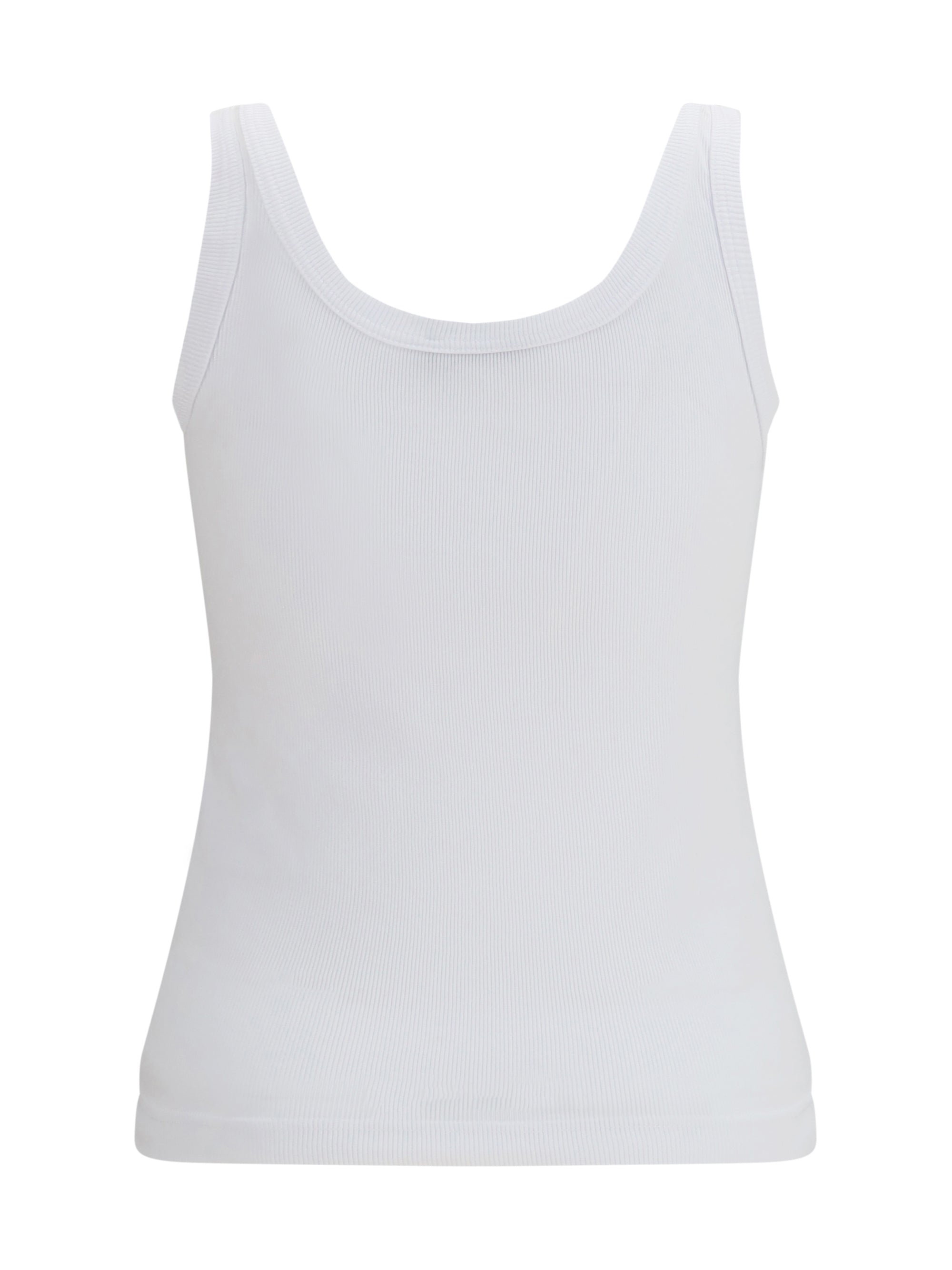 ribbed logo tank top