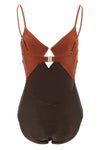 aster one-piece swimsuit in shiny stretch fabric