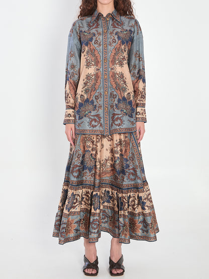 ZIMMERMANN 02 ascension tiered midi skirt 