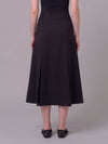 midi panel skirt in double crepe