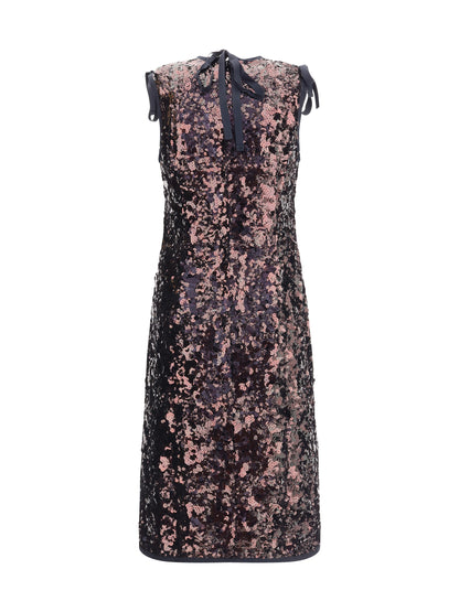 PRADA 40 sequined midi dress