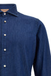 marechiaro denim-effect cotton shirt