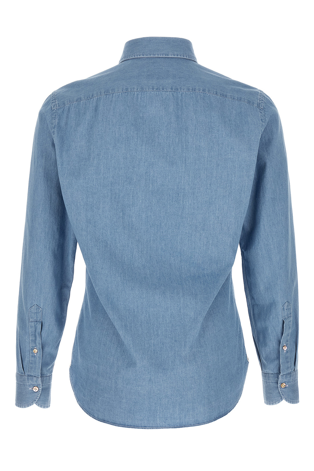 BORRIELLO 39 cm shirt - passion line in smooth cotton denim