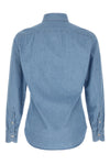 shirt - passion line in smooth cotton denim