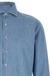 shirt - passion line in smooth cotton denim