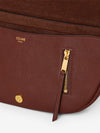 dark brown small triomphe halfmoon bag