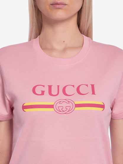 GUCCI S printed logo t-shirt