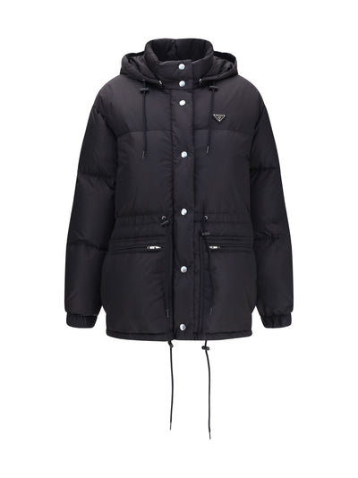 PRADA 40 padded high-collar jacket