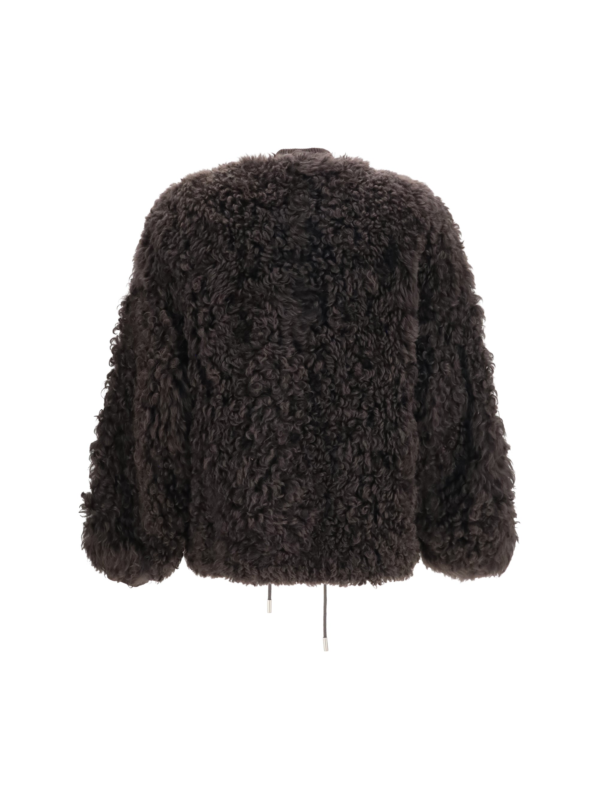 teddy-effect faux fur jacket
