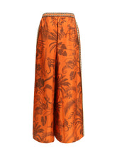 ALEMAIS 6 monkey dance silk palazzo pants