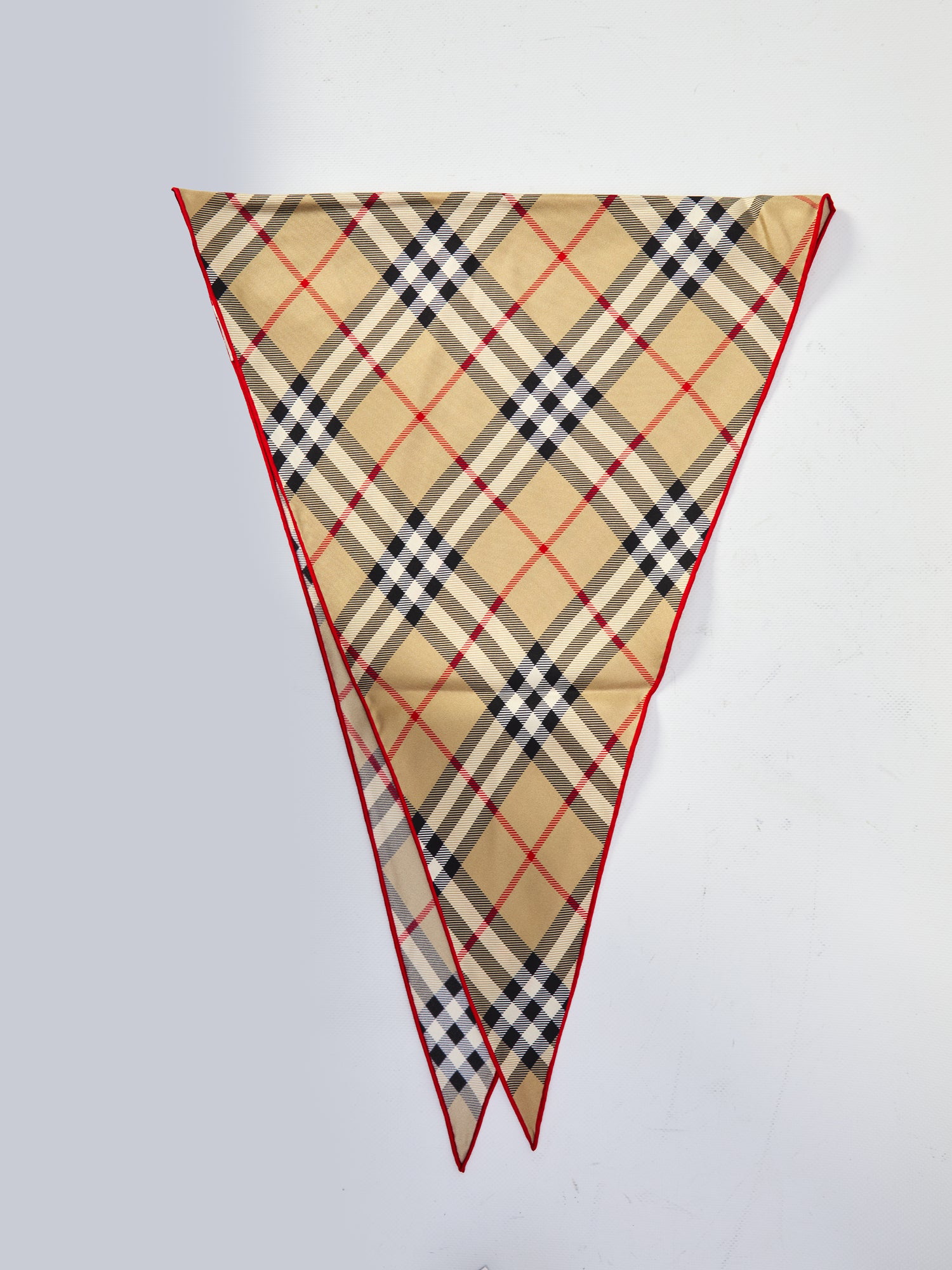 BURBERRY OS check silk scarf

