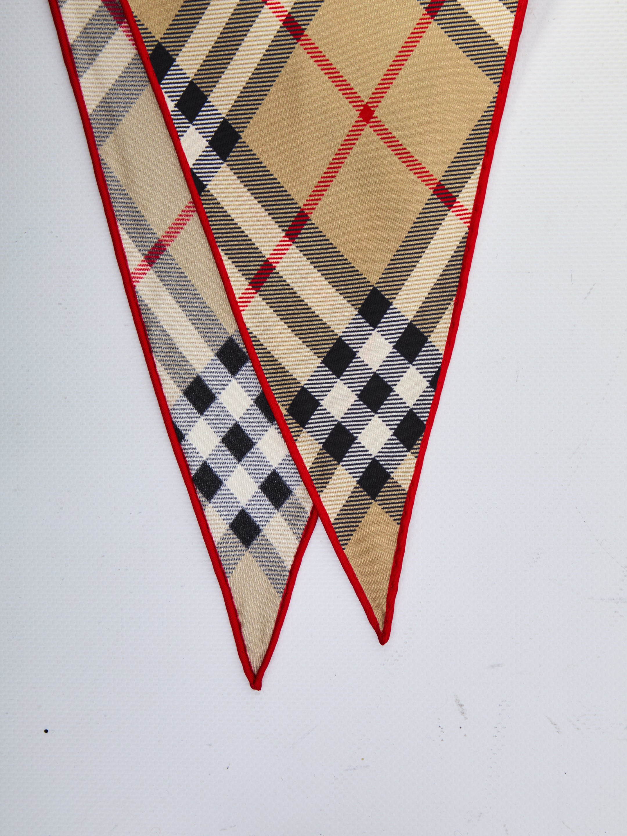 BURBERRY OS check silk scarf

