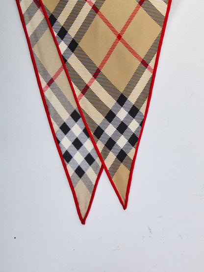 BURBERRY OS check silk scarf
