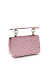 rockstud spike leather shoulder bag