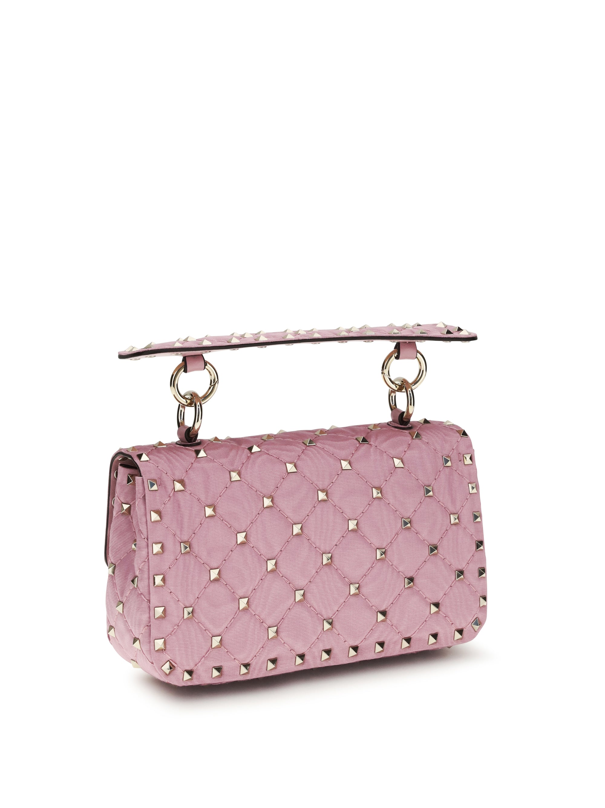 rockstud spike leather shoulder bag