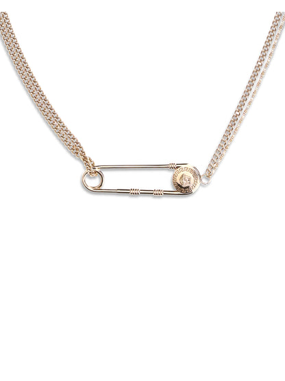 VERSACE OS safety pin necklace