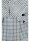 checked technical fabric blouson jacket
