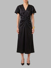 midi dress with draping