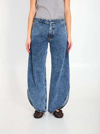 ALAIA 36 petals denim jeans