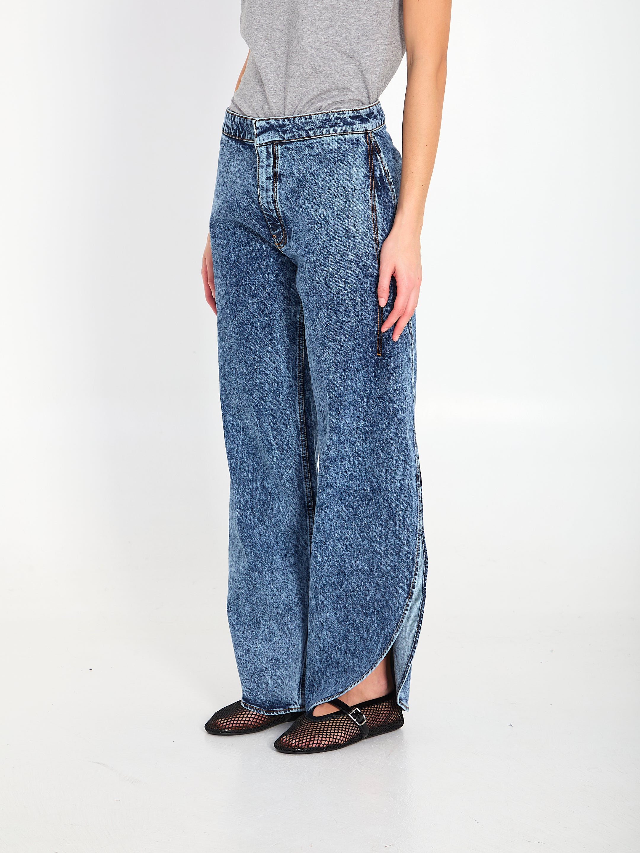 ALAIA 36 petals denim jeans