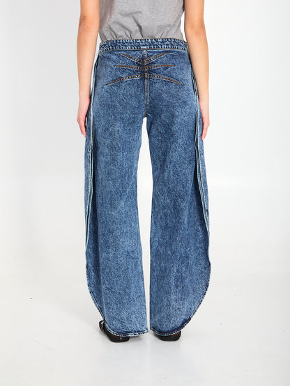 ALAIA 36 petals denim jeans
