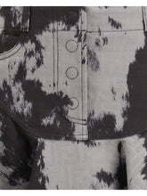 FENDI 40 denim miniskirt with animalier motif