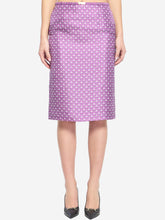 GUCCI 40 printed silk skirt