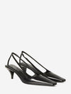 crystal logo slingback pumps
