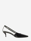 crystal logo slingback pumps