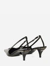 crystal logo slingback pumps