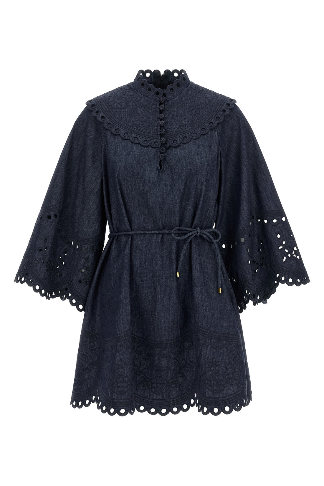 ZIMMERMANN 0 mahon cotton denim mini dress