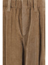 elasticated viscose and cashmere pants