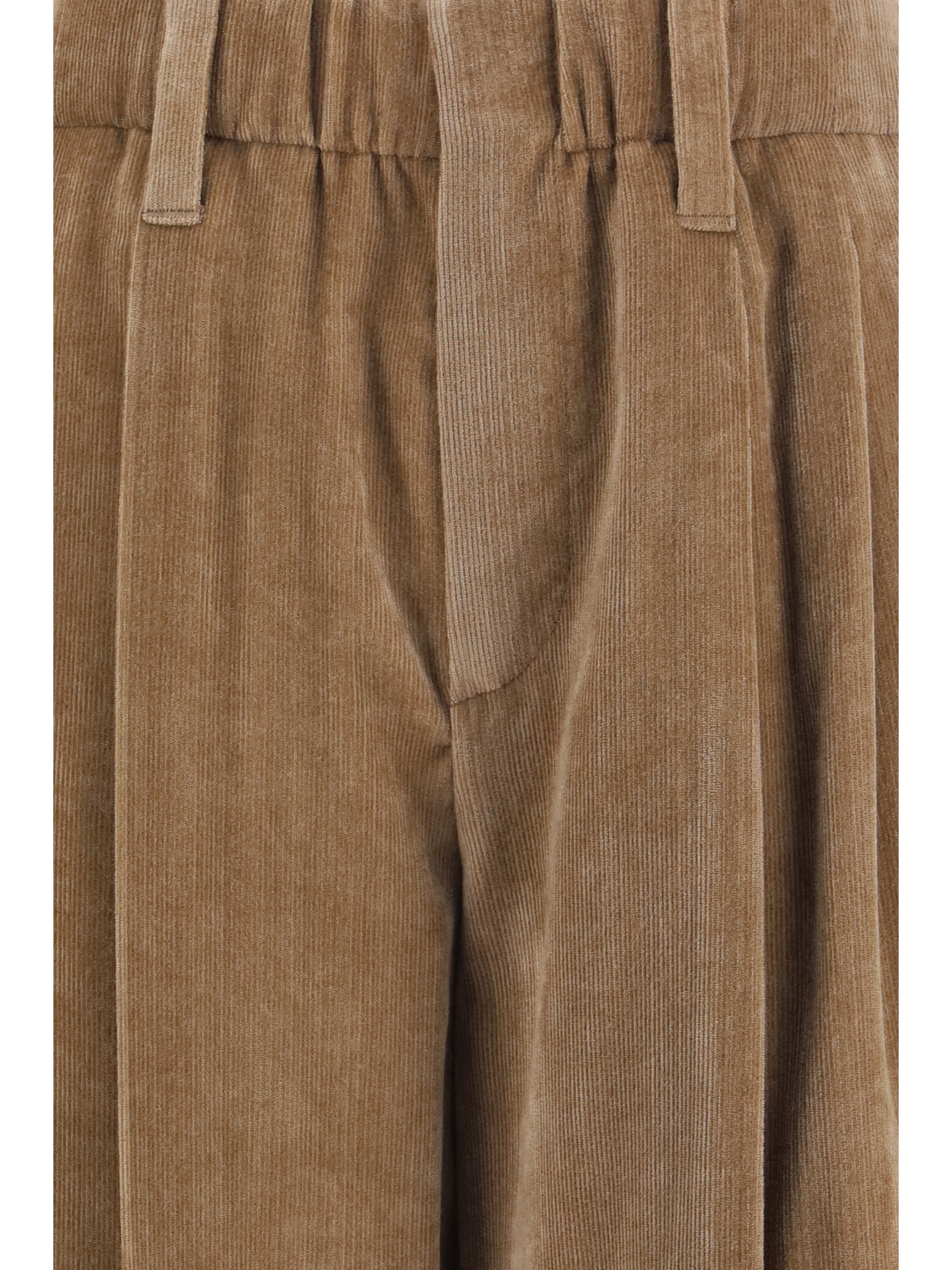 elasticated viscose and cashmere pants