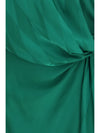 midi silk dress with twist detail