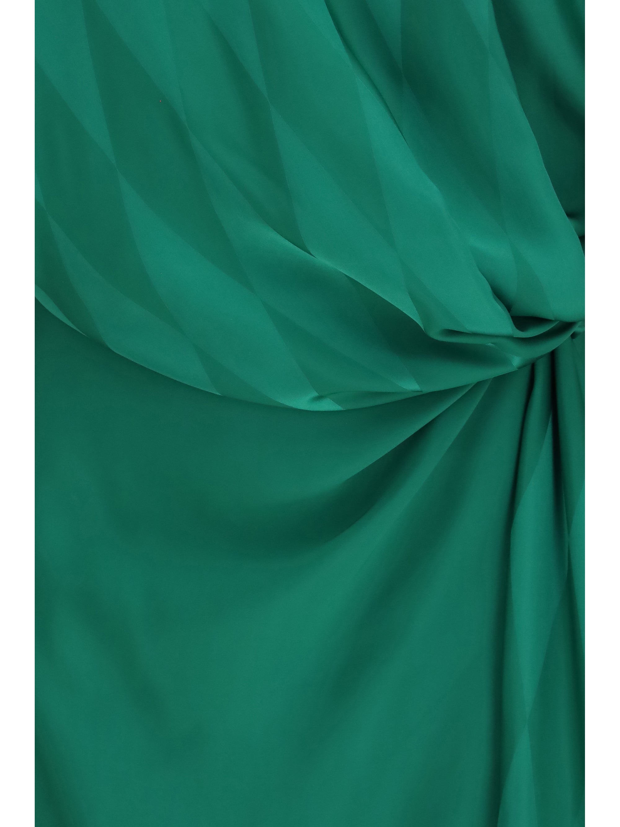 midi silk dress with twist detail