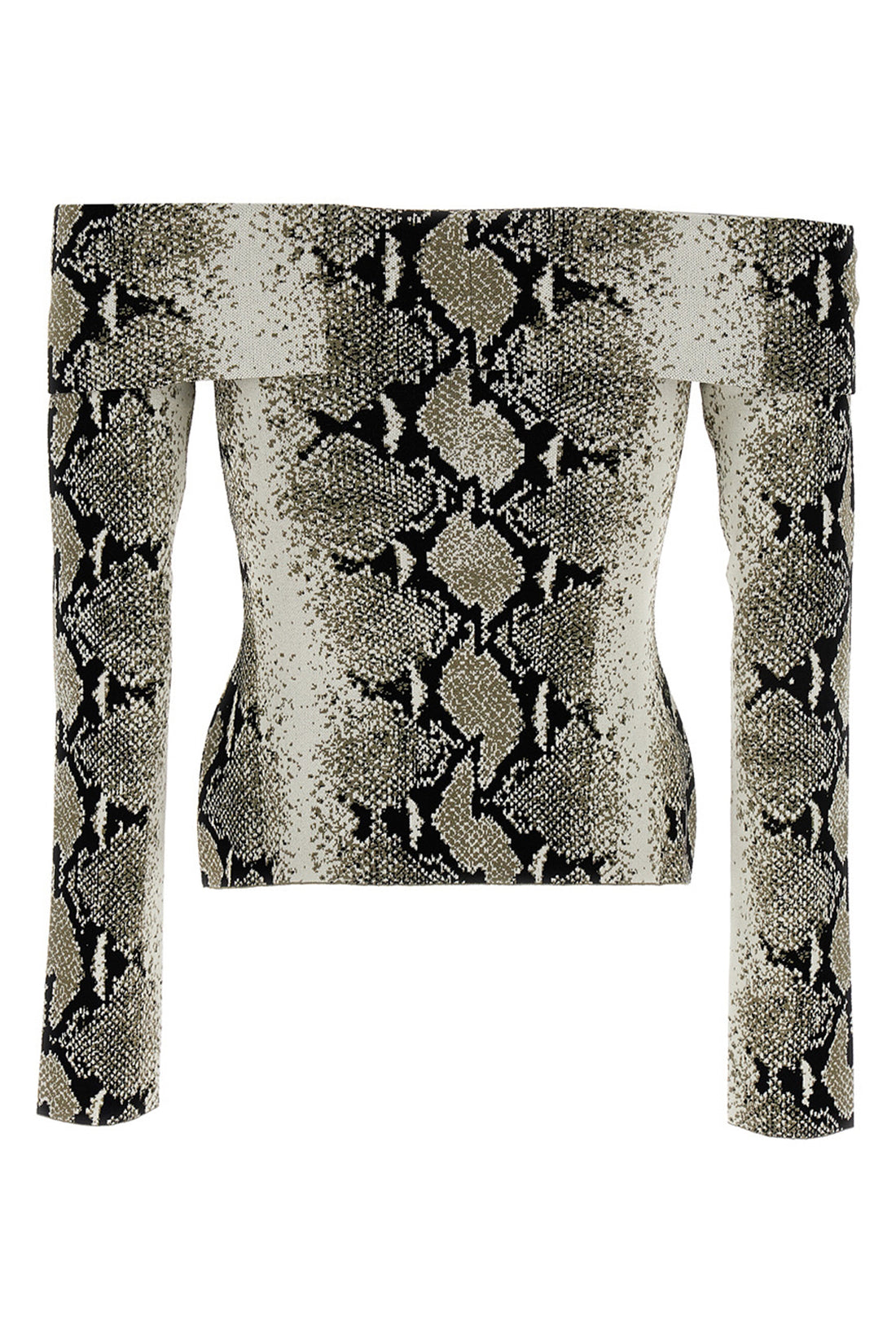 KHAITE XS vivi snake print viscose blend top