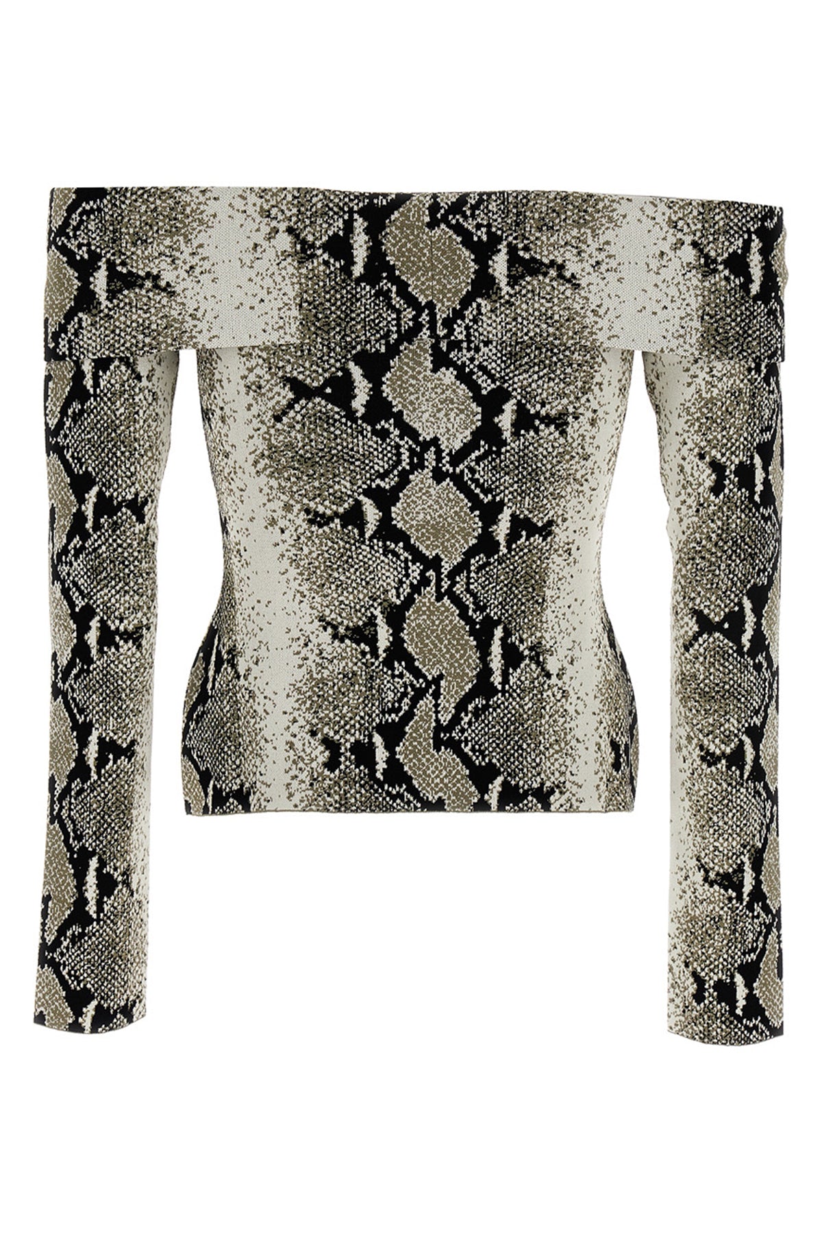 vivi snake print viscose blend top