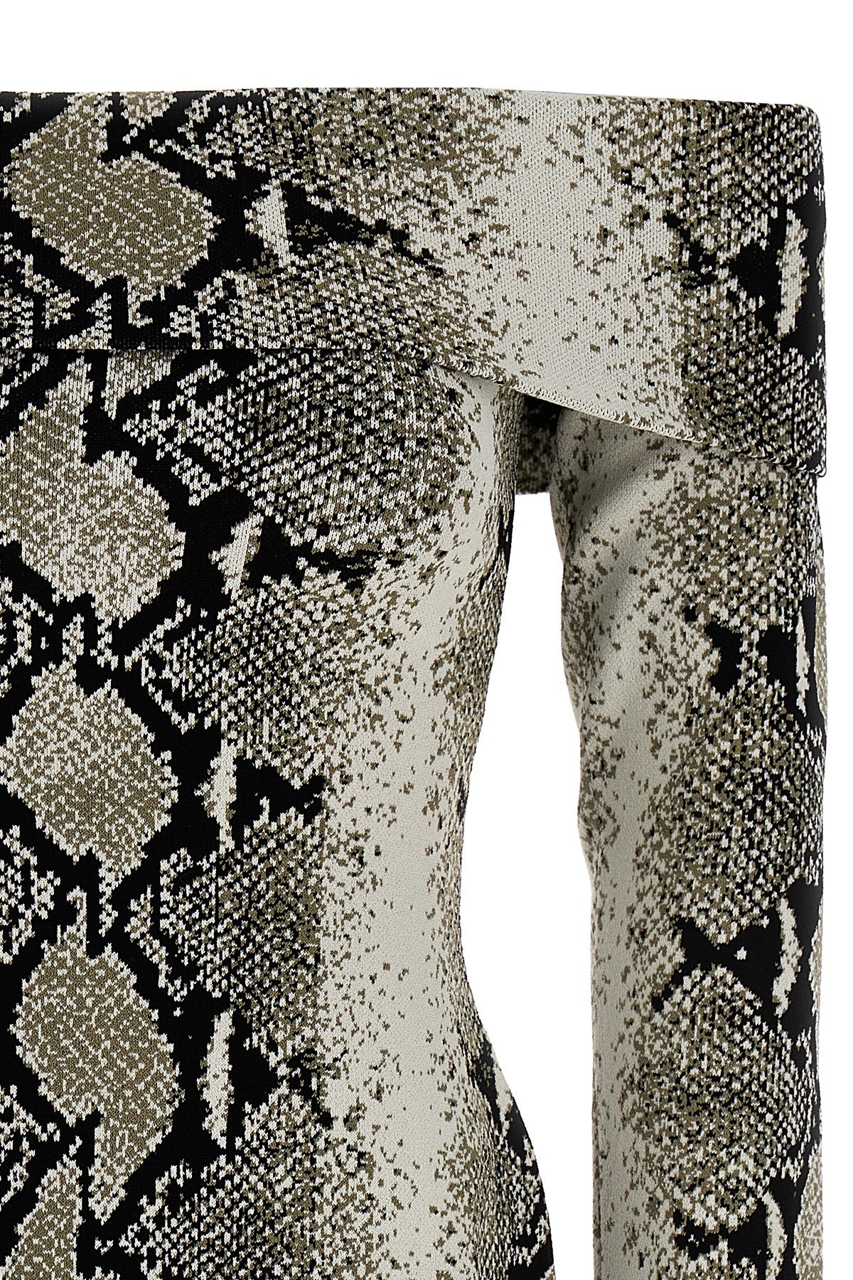 vivi snake print viscose blend top